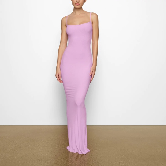 SKIMS Dresses & Skirts - NWT SKIMS Soft Lounge Long Slip Dress in PETAL sz XS - RARE